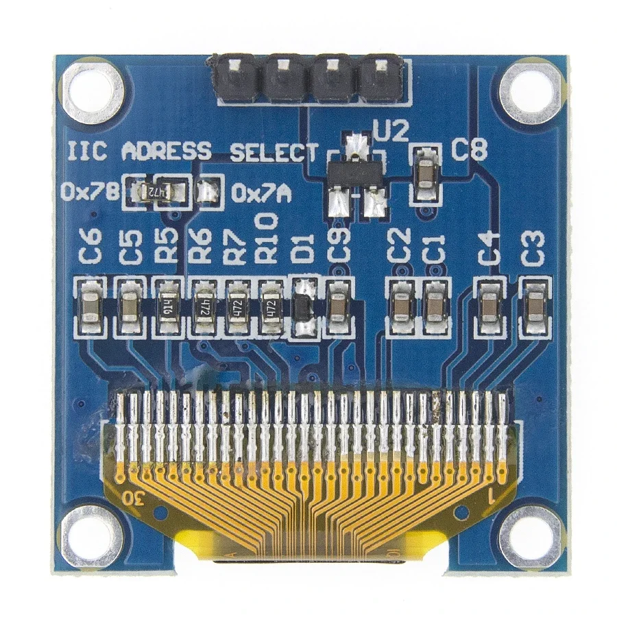 0.96 Inch OLED Display Module SSD1306 White/Blue/Yellow 128X64 4Pin IIC I2C Serial 12864 LCD Screen Board For Arduino