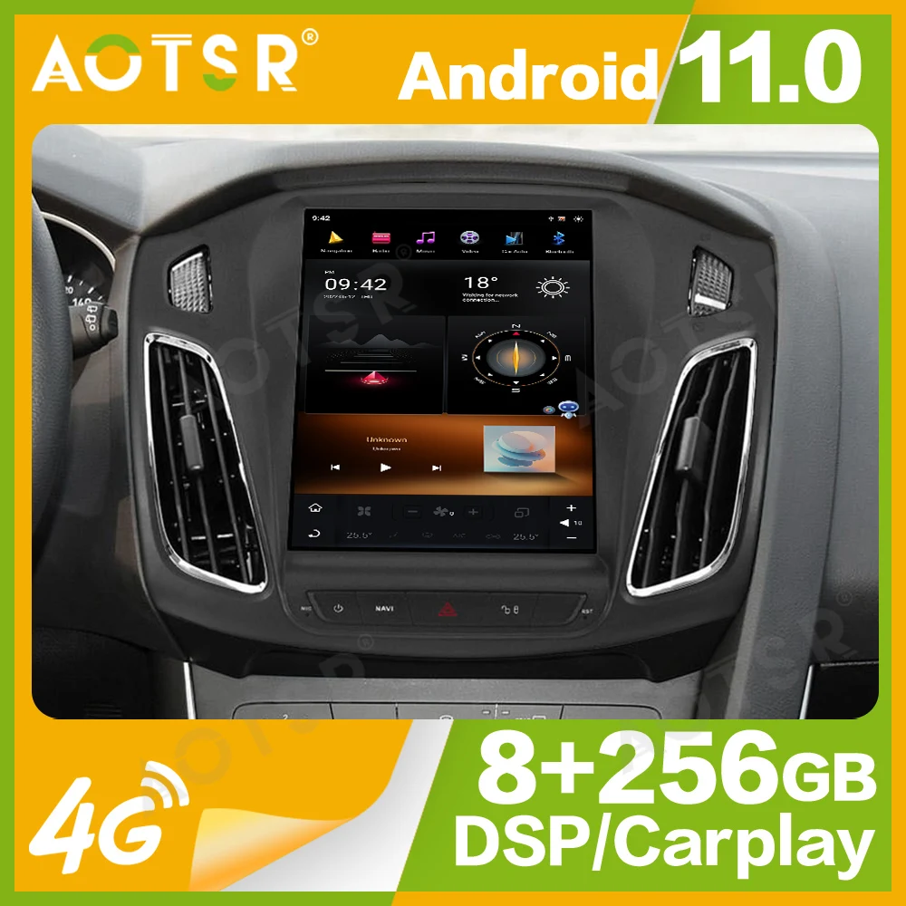 

10.4'' Qualcomm 8 core For Ford Focus 2012-2018 Car Radio Multimedia Player Android 11 Auto GPS Navi Wireless Carplay Head Unit