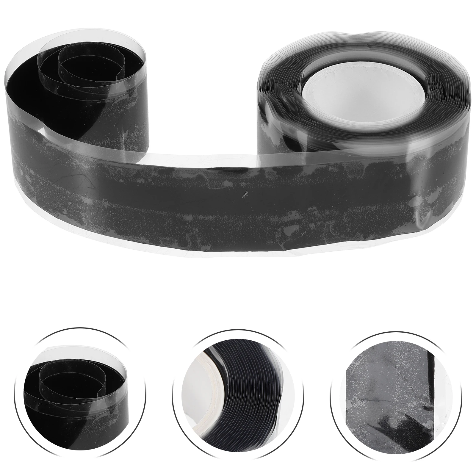 

2pcs 2 Rolls Black Silicone Sealant Tape Multi-Use Repair Seal Strips For Gym Accessories Bat Grip Paddle Equipment Leak Sealing