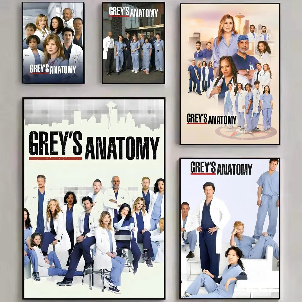 G-Greys Anatomy TV SERIES Poster Stylized Art Textured Canvas Mural For Bedroom Living Room Interior Wall Decoration