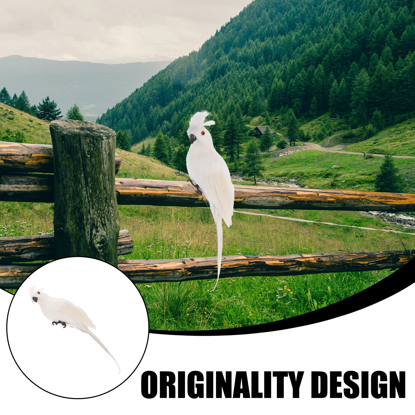 

Simulation Parrot Decoration 35cm Blue Lifelike Foam Artificial Bird for Garden Yard Park Crafts Animal Figurines