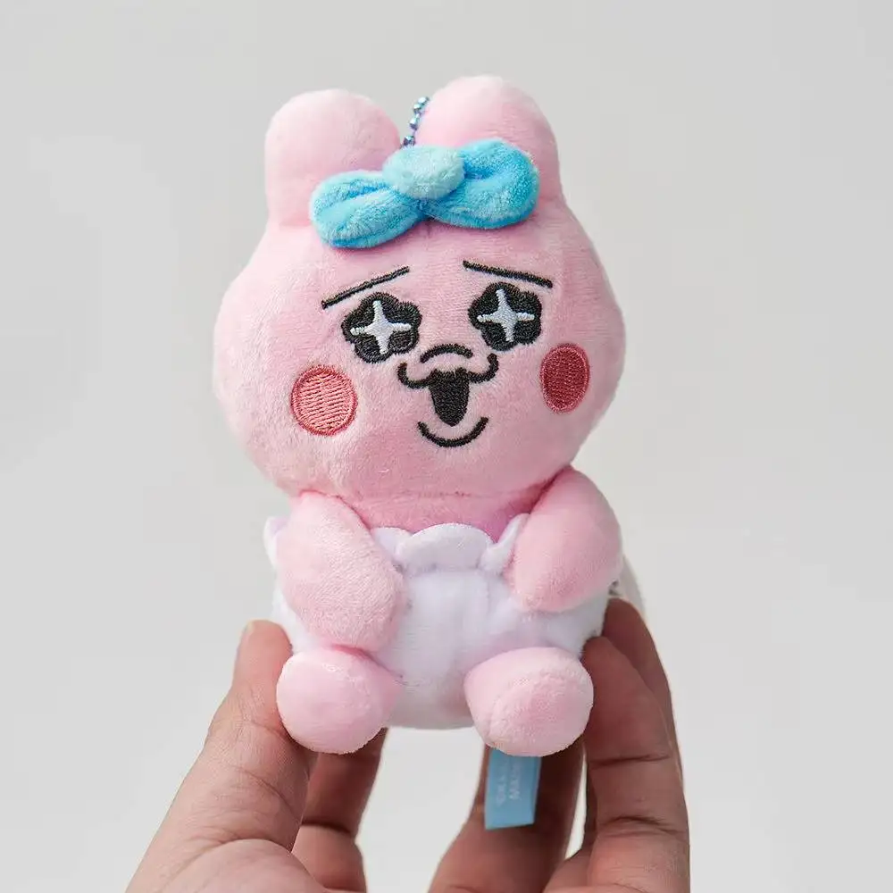 Porte-clés pendentif lapin qui pleure, Animal mignon, jouet en peluche Kawaii, poupée de dessin animé, cadeau d'anniversaire pour enfants, dernière collection
