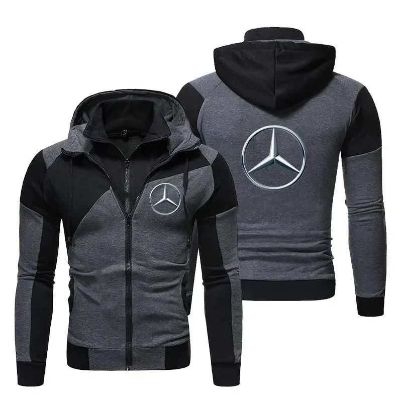 The Latest Double Zipper Jacket, Outdoor Slim Fit and Fashionable Sports Zipper Jacket, Motorcycle Racing Jacket, Outer Garment