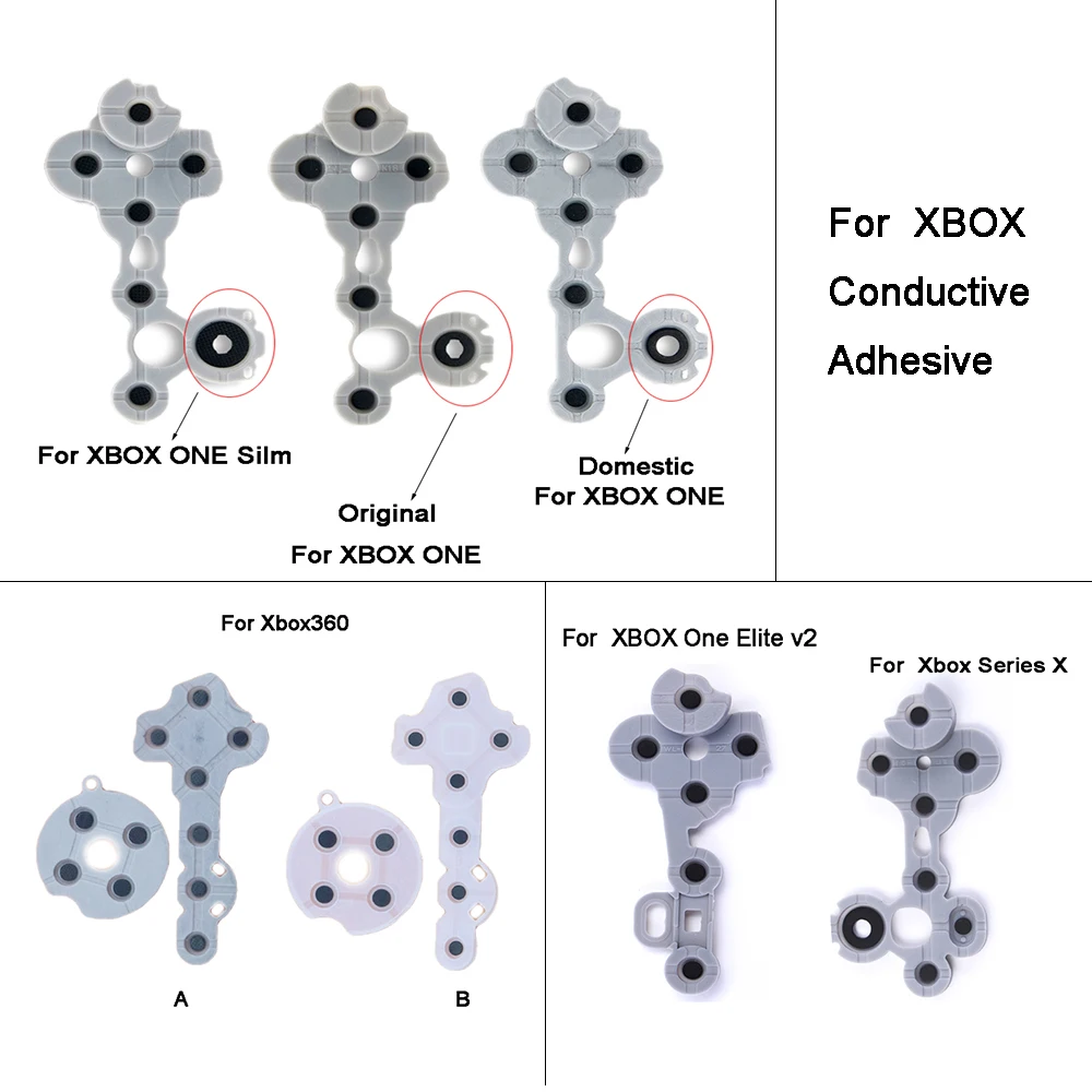 1 шт. для Xbox 360 XBOX One Xbox ONE S XBOX Series X Xbox One Elite V2 проводящий клей для ремонта геймпада контроллера ручной кнопочный коврик