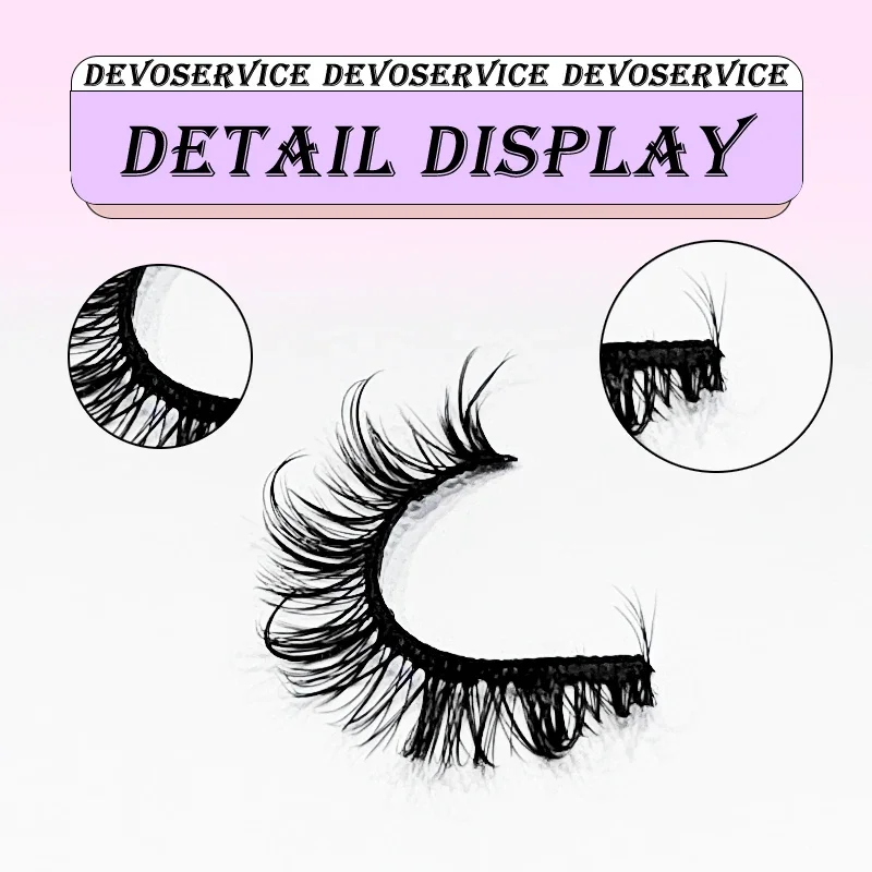 DEVOSERVICE Lashes DD Curl Sexy 3D Mink Eyelashes Natural Fluffy Japan Manga False Eyelash Korean Makeup Eye Lash Wholesale