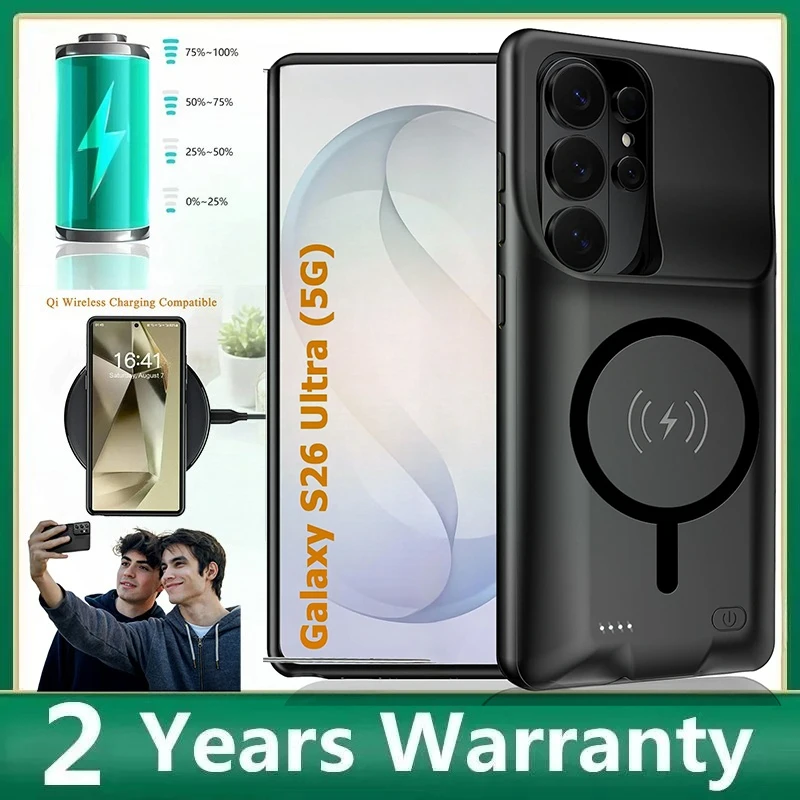 10000mAh Soft silicone Battery Charger Cases for Samsung Galaxy S23 S22 Ultra S23 Plus Wireless Charging S26 Ultra Phone Cover