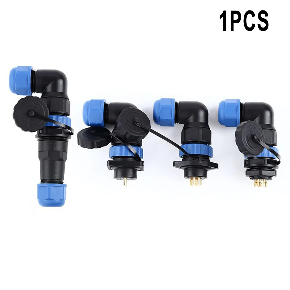 Circular Connector Multifunctional IP68 Waterproof Elbow Connector Blue Black More Than 500 Times Mechanical Life