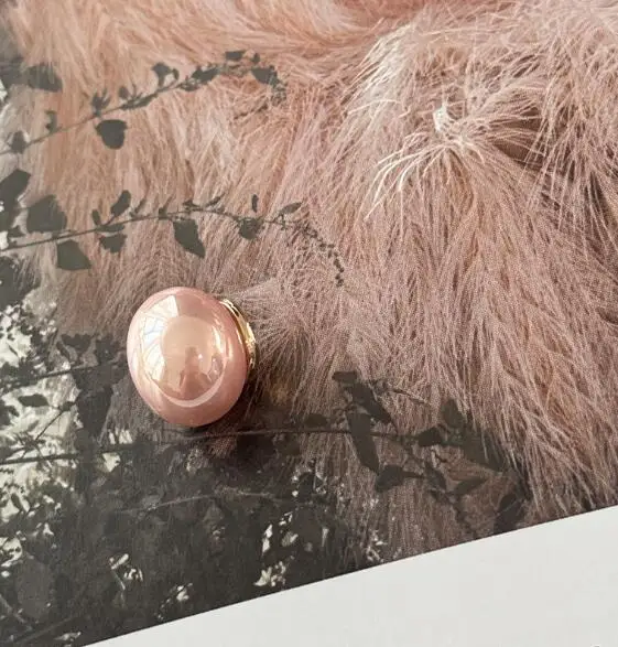 6 قطعة/الوحدة الحجم: 14 مللي متر أزرار معدنية لؤلؤية بيضاوية الشكل زر الموضة الملابس النسائية أسلوب بسيط لخياطة الملابس (KK-3753) #4