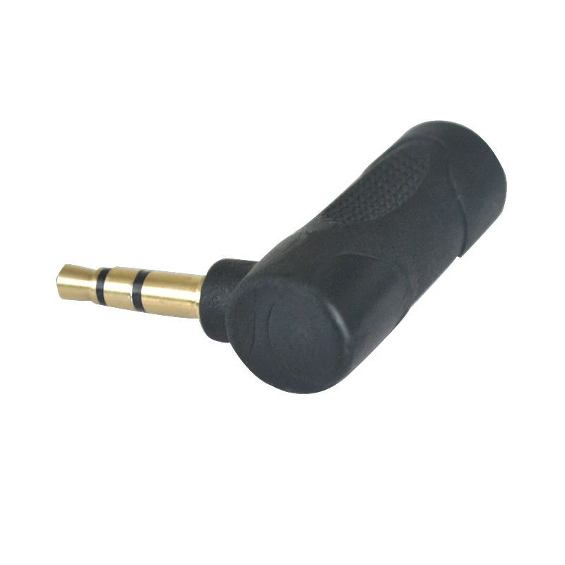 Banhado a ouro conector adaptador de áudio, 90 graus cotovelo estéreo, TRS 3,5 milímetros, ângulo reto, curva 3.5, macho para adaptador fêmea