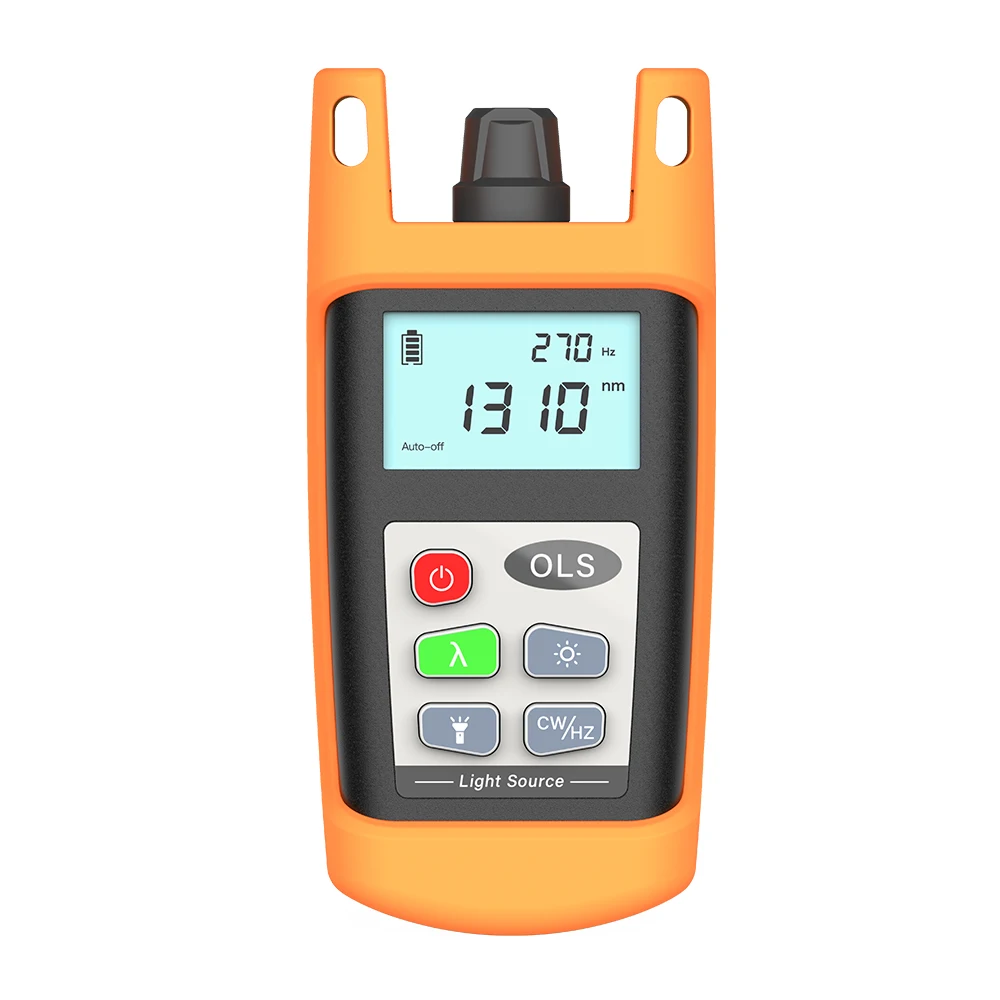 

KLS-25 Handheld LED Fiber Optic Power Meter Tester Visual Laser 1310/1550nm Singlemode FTTH Optical Light Source