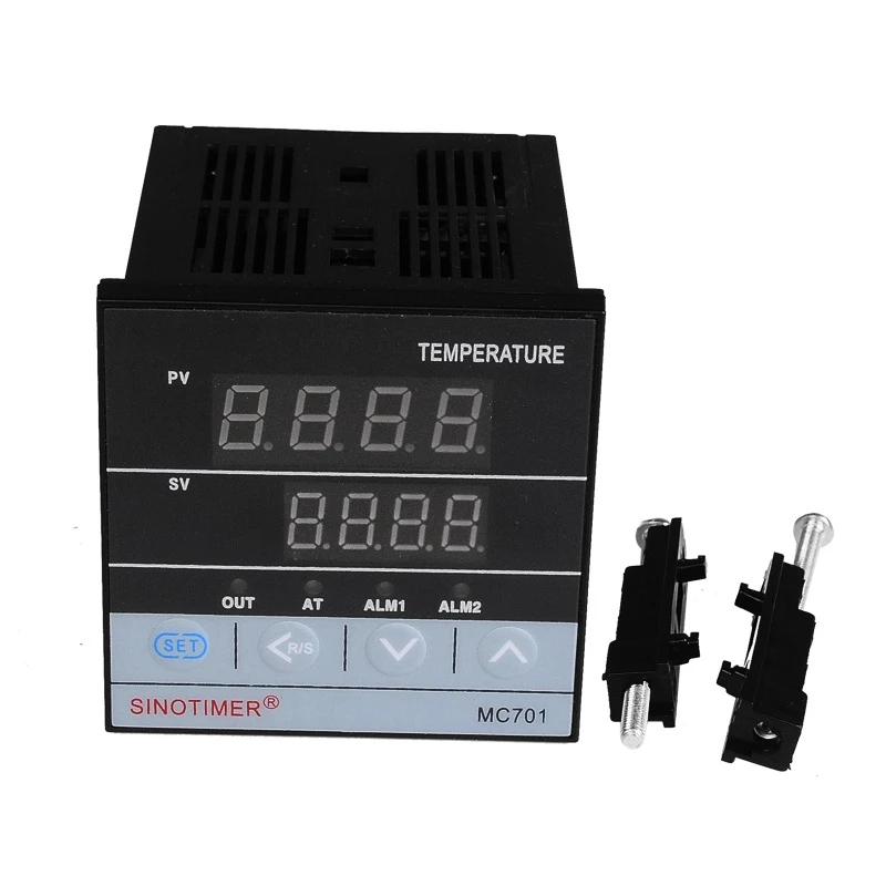 SINOTIMER MC701 Digital PID Temperature Controller Waterproof K Type PT100 Sensor Input Relay SSR Output