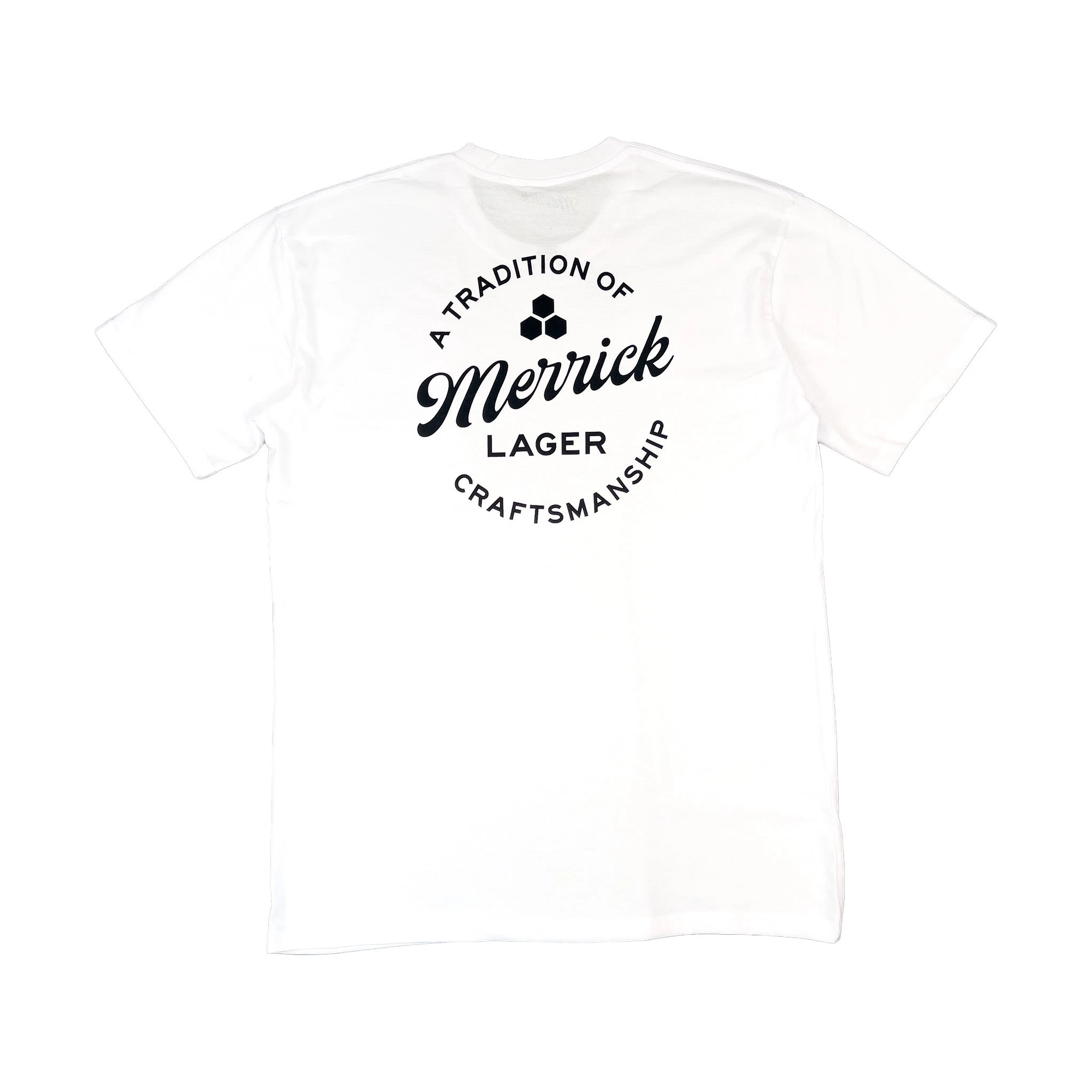 White Merrick Lager Circle Islands Surfing Sports Brand Graphic Tee Cotton Mens Womens T-Shirt Outdoor Casual Top