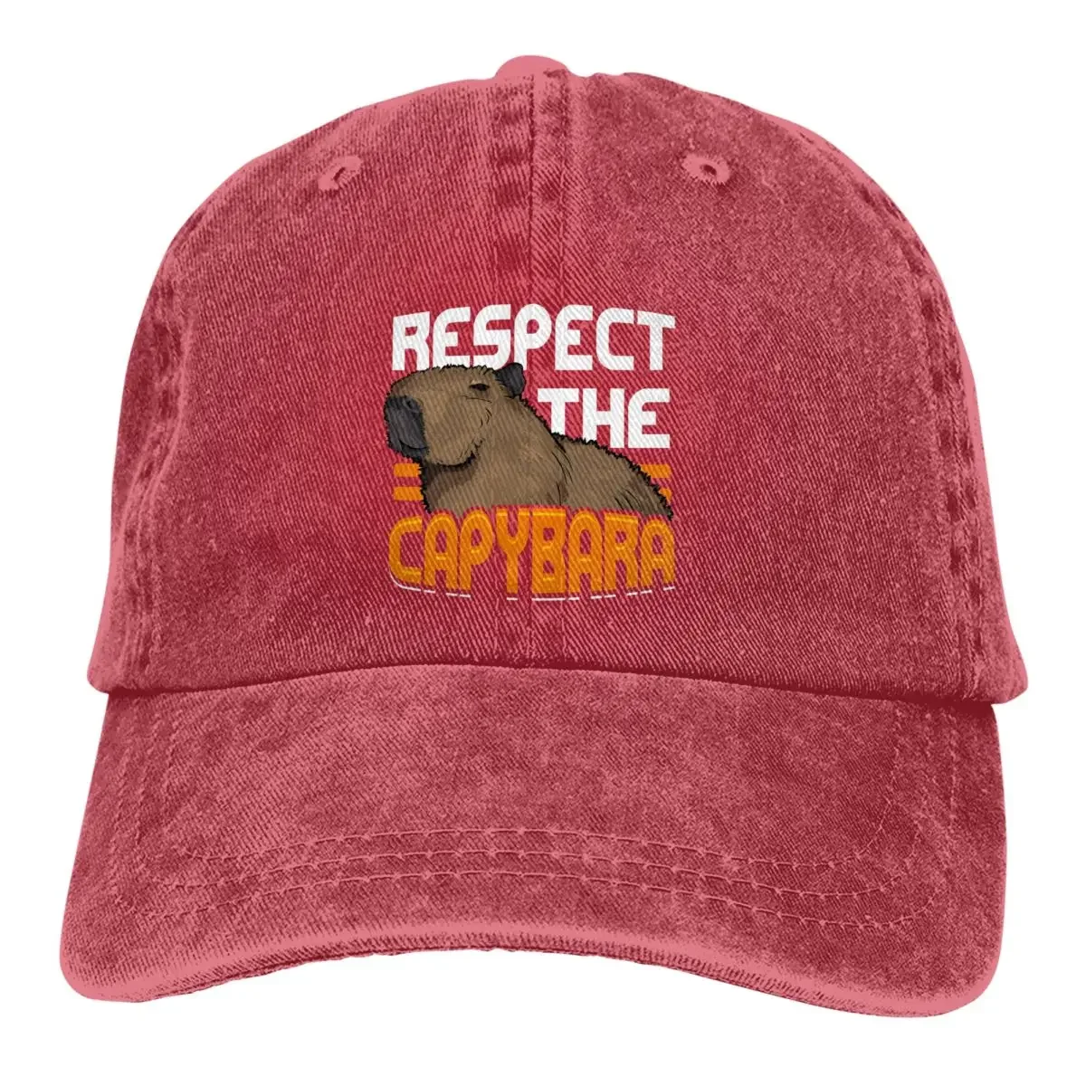 

2026 Pure Color Dad Hats Respect The Capybara Women's Hat Sun Visor Baseball Caps Capybara Animal Peaked Cap