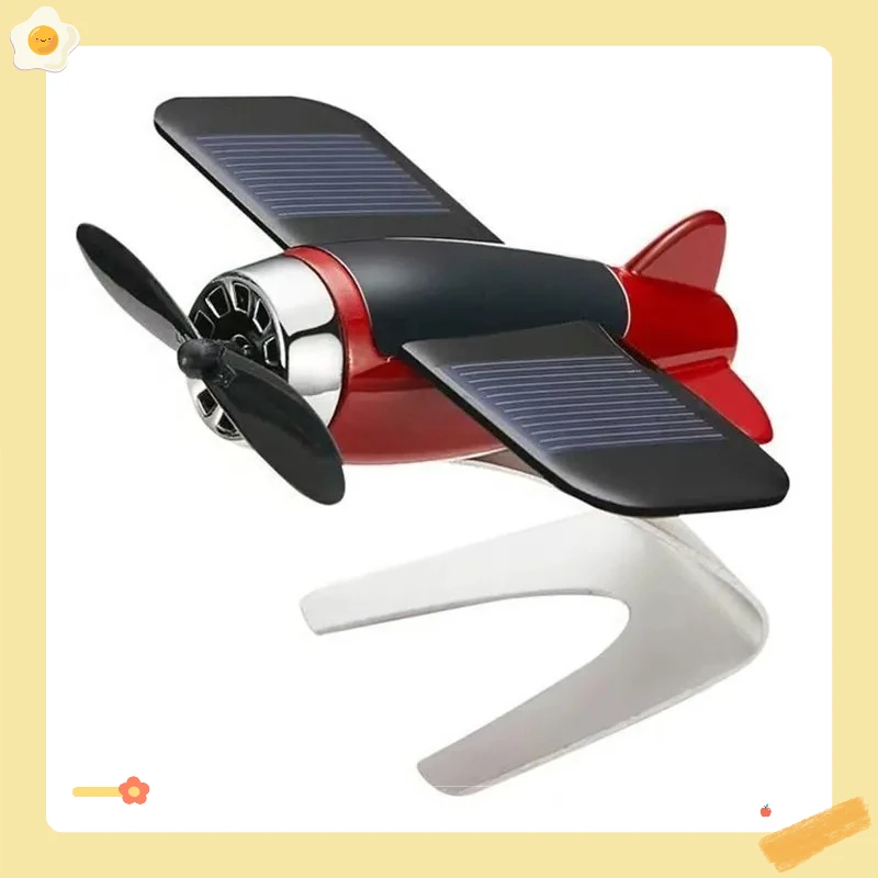 Solar Airplane Creative Men's Car Decoration Car Interior Accessories Desktop Ornament Gift for Woman, Man, Car Enthusiast