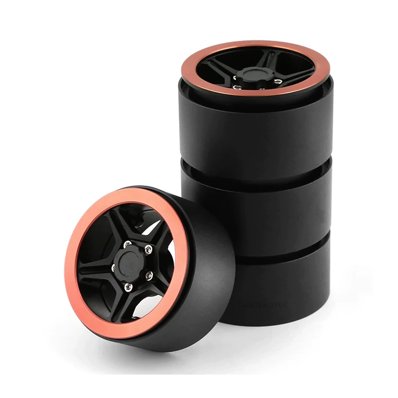 RC سيارة 135 مللي متر الإطارات 2.2 بوصة CNC ثنائي اللون محور عجلات SCX10 TRX4 RBX10 TRX6 الزاحف تسلق سيارة ترقية عجلات #6