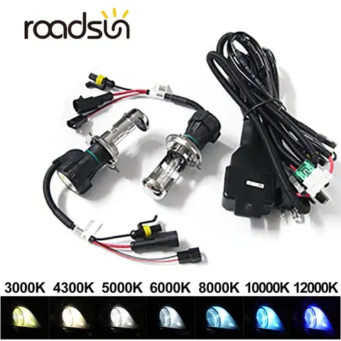 35W 55W H4 Hi/Lo HID Xenon Light Bulb H13 9004 9007 Car Auto Bi Xenon Headlight KIt 4300K 5000K 6000K 8000K 10000K 12000K 12V