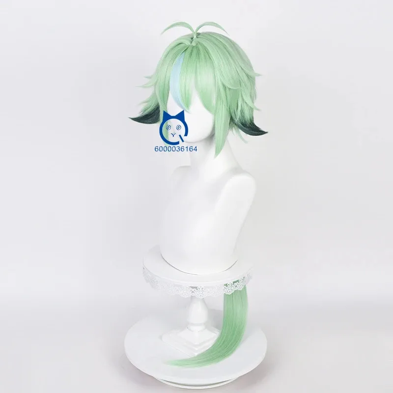 Genshin juego de impacto sacarosa Anime Expo recién llegado pelucas de Cosplay 85cm de largo verde gran oferta peluca pelucas sintéticas resistentes al calor fiesta