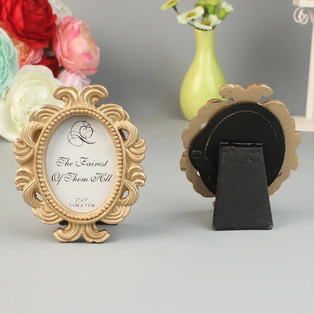 

Gold Oval Baroque Photo Frame Home Party Decorations Resin Photo Frame Vintage Picture Frame Small Photo Holder
