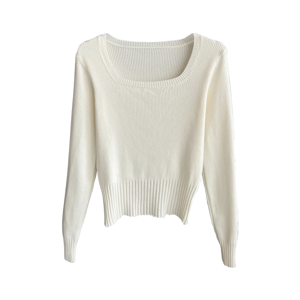 محبوك سترة المرأة البلوفرات جديد طويل الأكمام س الرقبة أسود أبيض متماسكة سترة البلوز النساء بلايز البلوزات النساء الملابس Q998