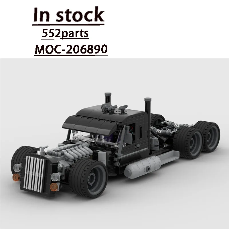 Hot-selling New MOC-206890 Desert Black Military Semi-Trailer Model 552 Parts MOC Birthday Christmas Building Block Toy Gift