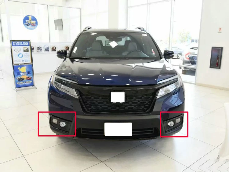 

For Honda Passport 2019 2020 Car Accessories ABS Chrome Front Fog Light Lamp Cover Trim Molding Bezel Garnish Sticker