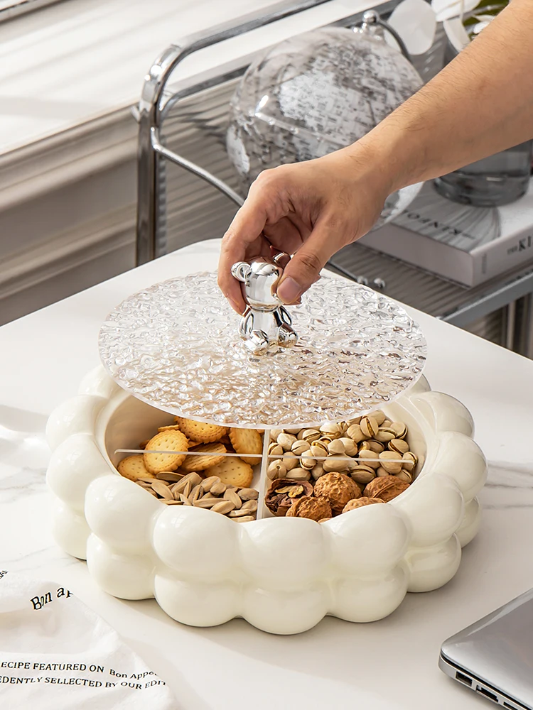 

Фруктовница Cerc с крышкой и отделениями для сухофруктов, высококачественная, элегантная