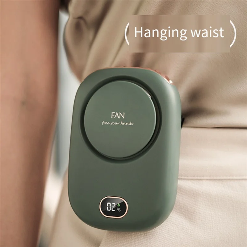 -SPOR Portable Hanging Neck Fan, 2000Mah Wearable Mini Fan, Battery Operated USB Rechargeable 3 Speed Air Cooler