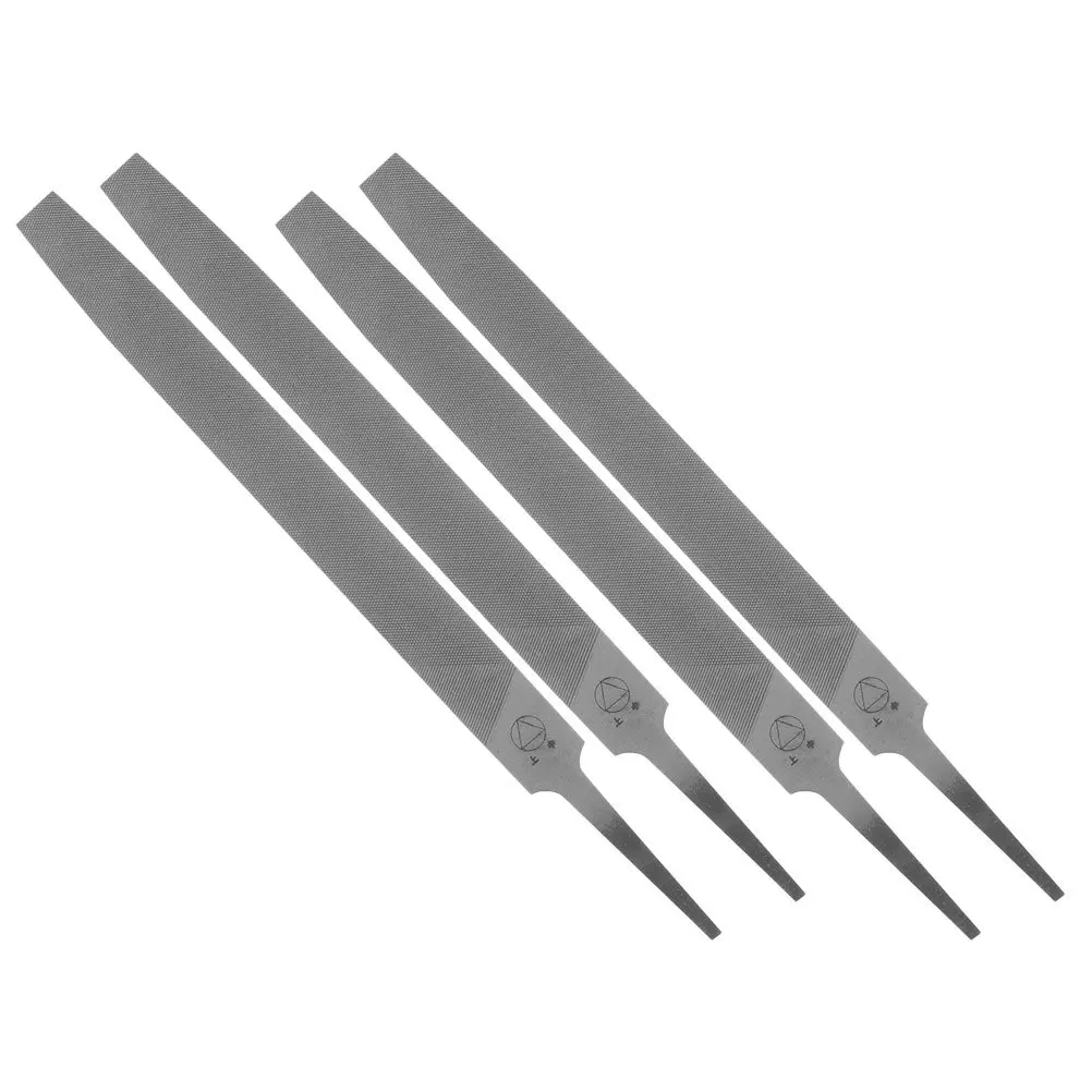 

4Pcs Rectangular Steel Files Hand Cut Axe File Corrosion-Resistant Sharpener for Deburring Trimming Smoothing Metal Tools Set