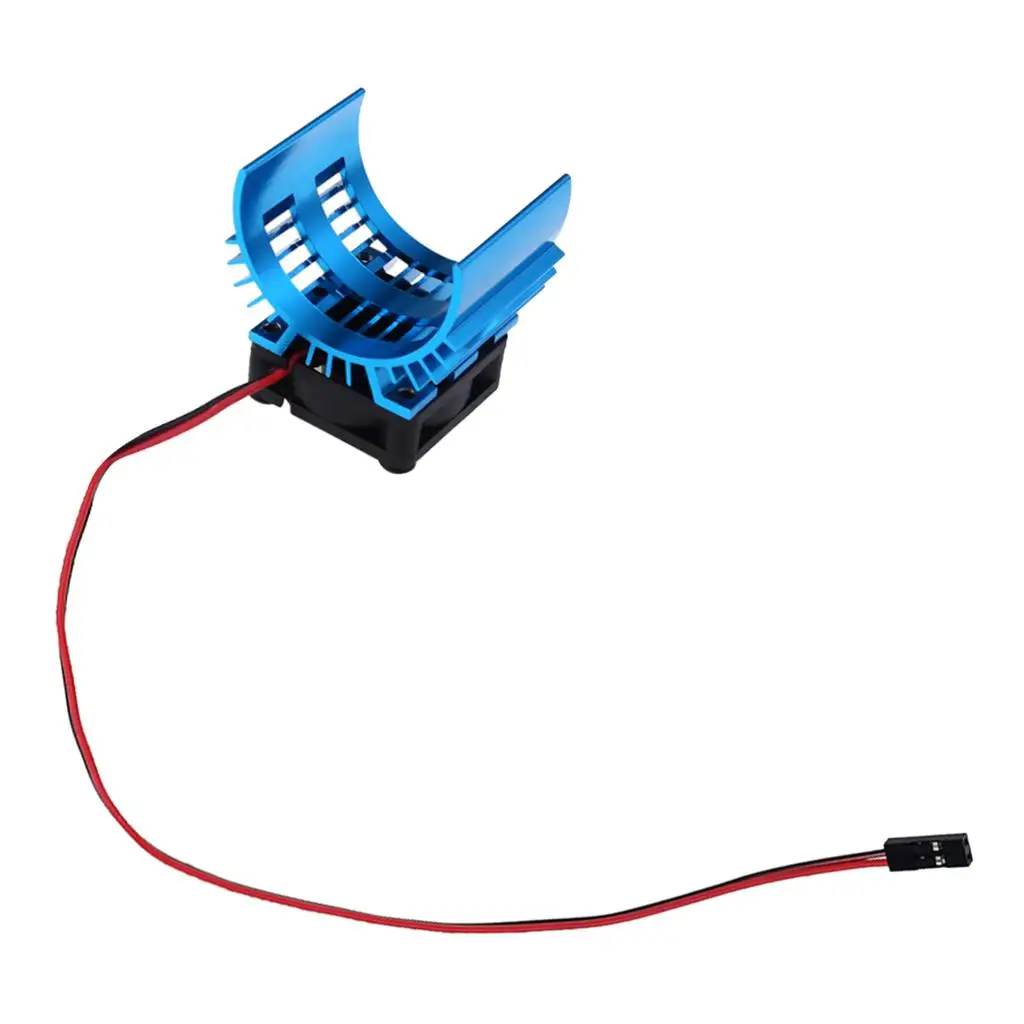 Disipador de calor de motor 1/10 RC 540 con ventilador de refrigeración para repuestos axiales