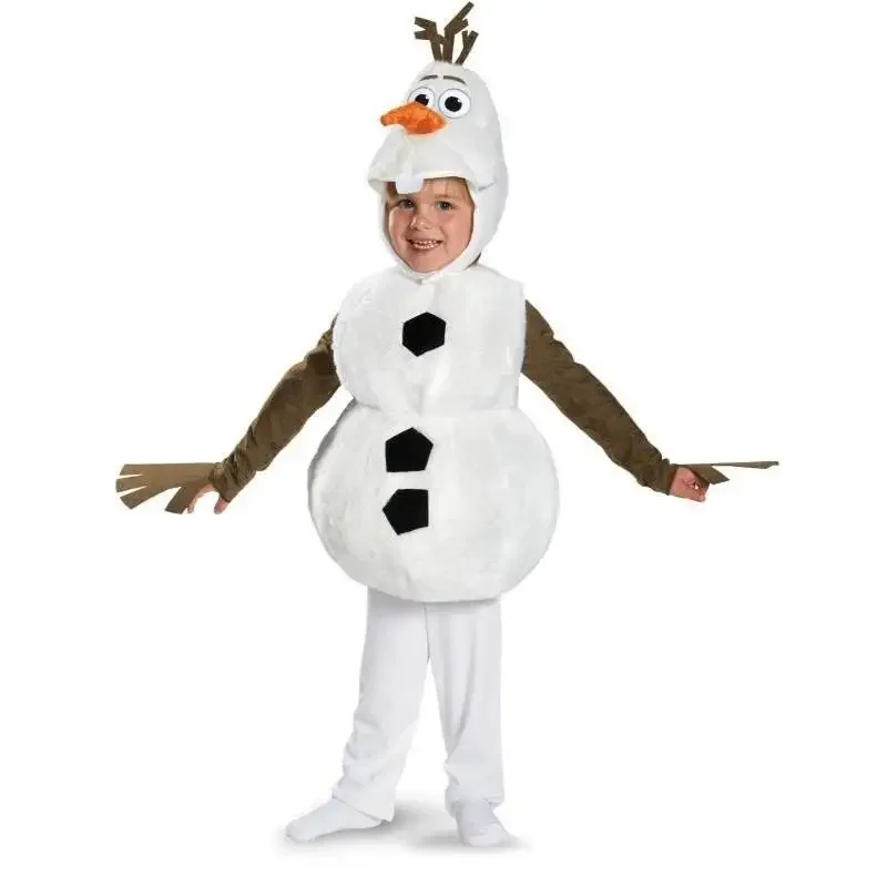 Santa Olaf 2024 New Year Costume Kids Infant Cute Snowman Boys  Cosplay Girls Christmas Jumpsuit Santa Holiday Gift For Toddler