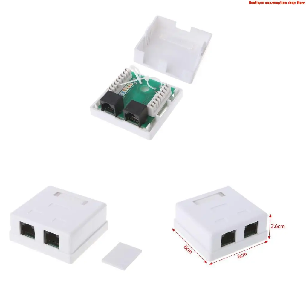 L9NA RJ45 Cat5e Keystone Insert, 8P8C Down Keystone Adapter, 2 Port
