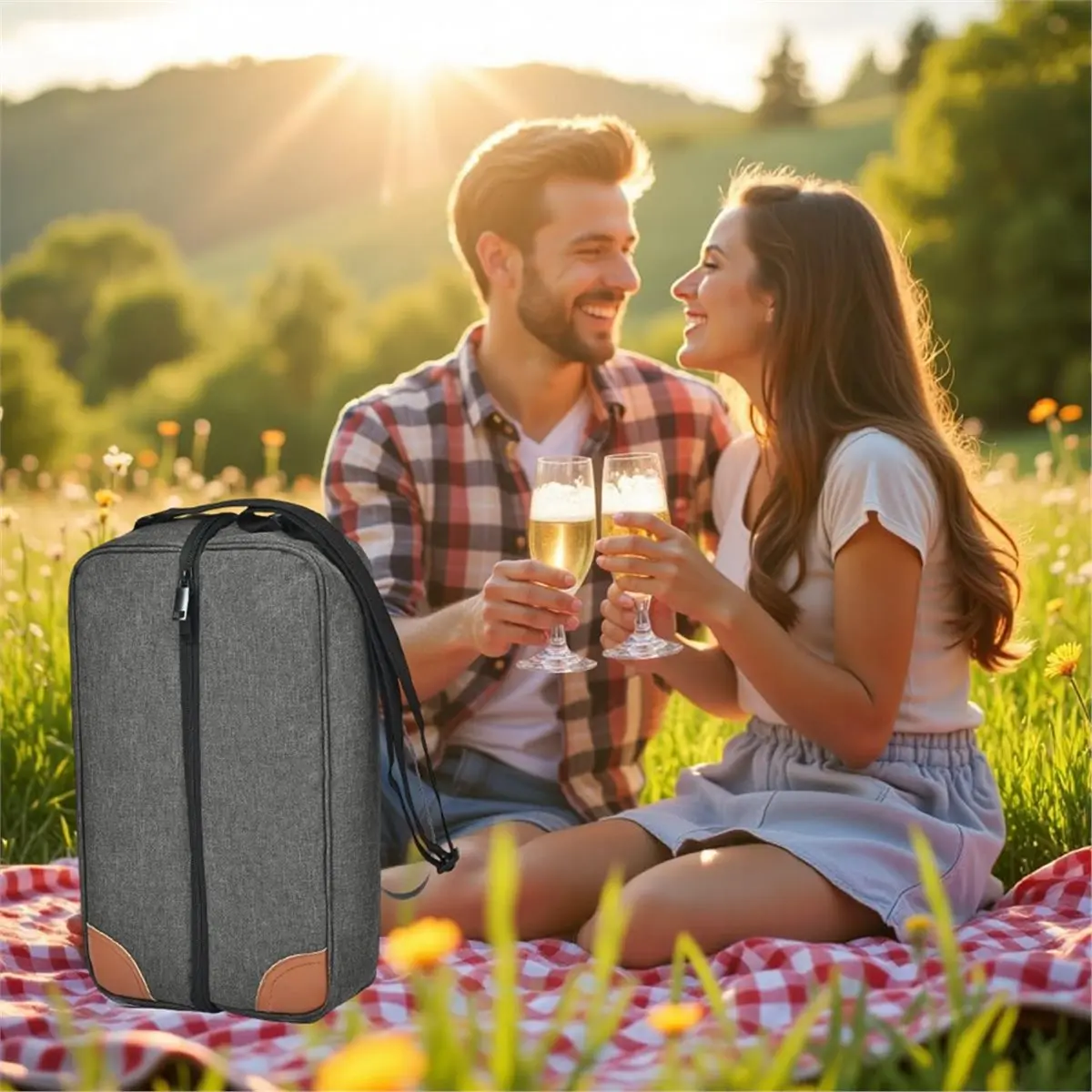 2026 New Tool Wine Bag, Wine Cooler Bag , Wine Bottle Carrier Tote Bag Set Insulated with Cooler Compartment for Travel, Picnic