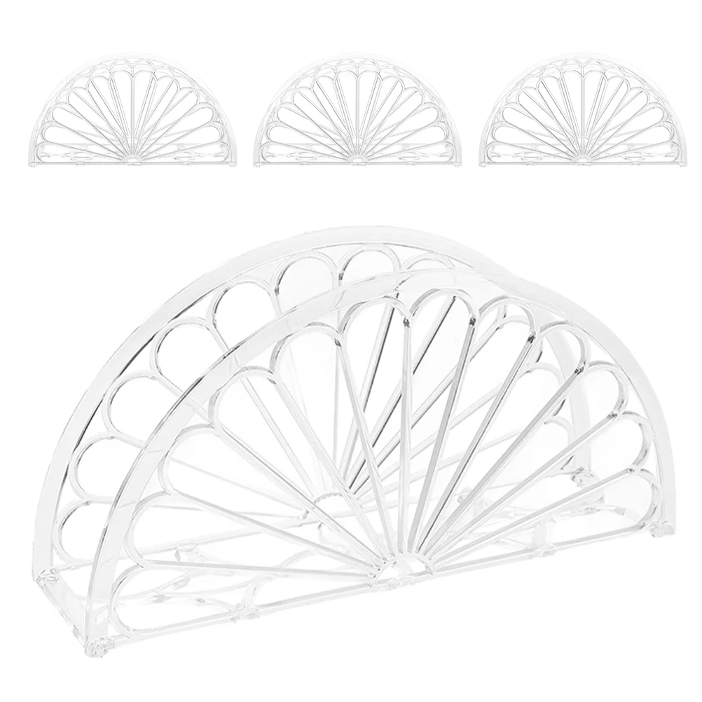 Porte-serviettes transparent pour restaurant, distributeur, support rapide, décor de table de salle à manger, 4 pièces