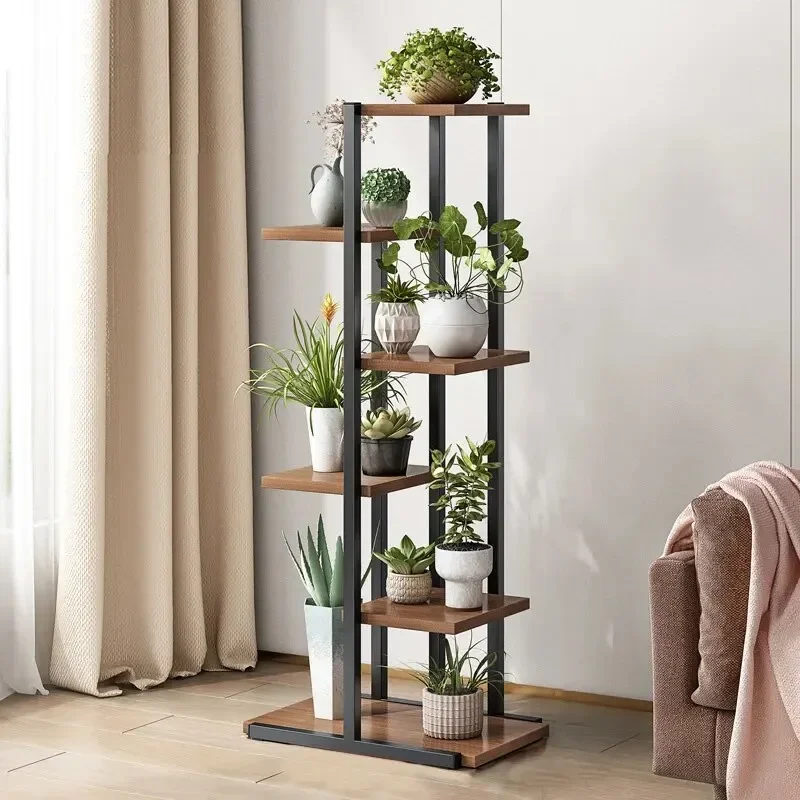 Indoor Metal Flower Shelf, suporte de planta, várias plantas Canto, Alto Flower Holders, Pátio, Jardim, Sala de estar, Varanda, 6 Nível