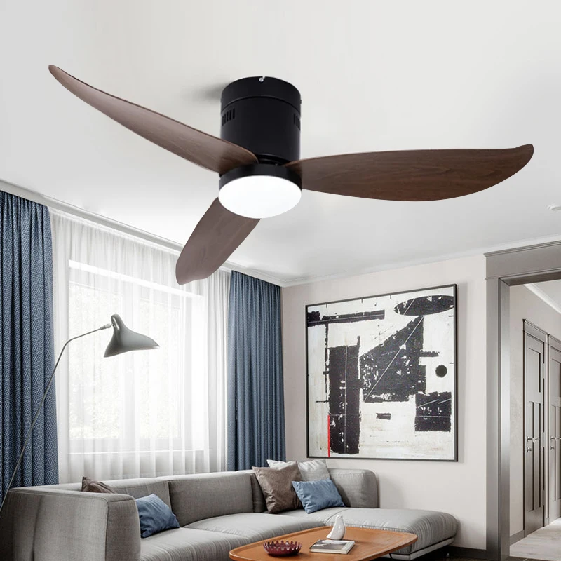 

Ceiling Mounted Fan Light Low Floor Dining Room Living Room Bedroom Household Modern And Minimalist With Fan Pendant Light