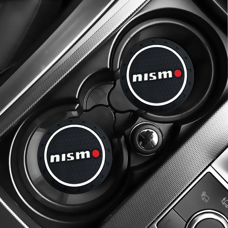 Car Coaster Water Cup Bottle Holder Anti-slip Pad Mat Silica Gel Bottle Holder Pad For Nismo Nissan Qashqai Juke X-trail Tiida