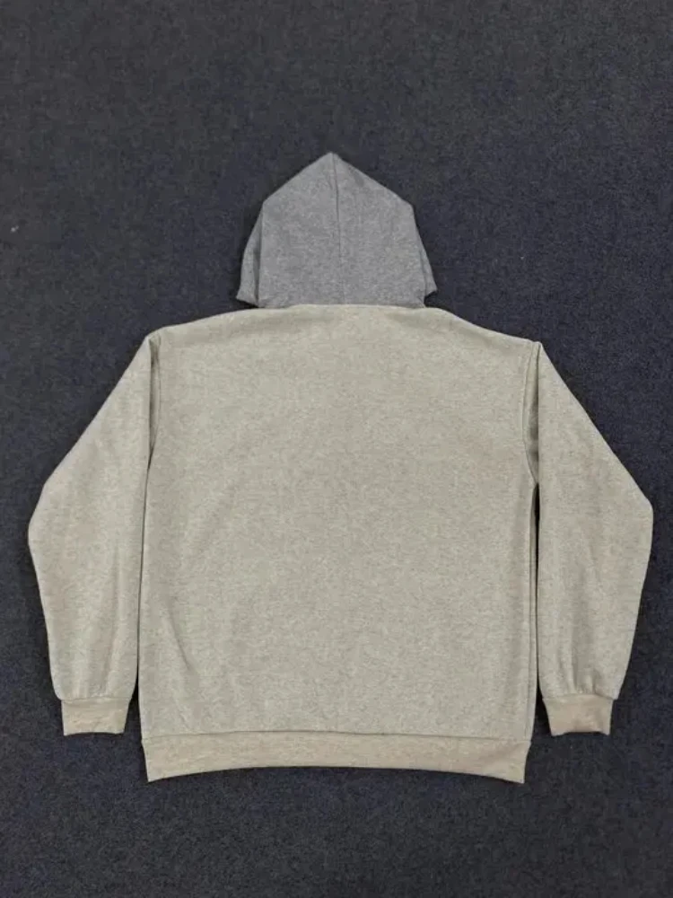 

Y2K High Street Aesthetics Trend Куртка с длинными рукавами и капюшоном Американский ретро Harajuku Персонализированная однотонная толстовка на молнии с блокировкой