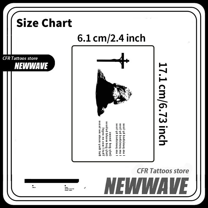 الصلاة الصليب العشبية لصاقات وشم للمرأة الرجال الذراع المؤقتة مقاوم للماء الوشم الجسم وهمية الوشم هالوين Y2K جديد 2025