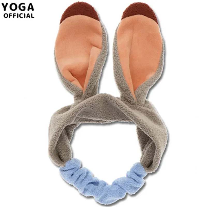 Disney Zootopia Hair Band Judy Nick Cosplay Headband Plush Hair Accessories Cute Cartoon Fluffy Kawaii Park Toys Kids Gifts