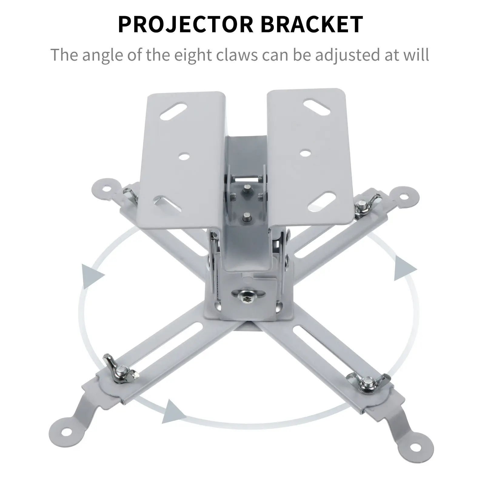 Projector Adjustable Bracket Ceiling Wall Mount Carbon Steel Universal 2 3 4 Holes Holder Strong Bearing Capacity 30Kg
