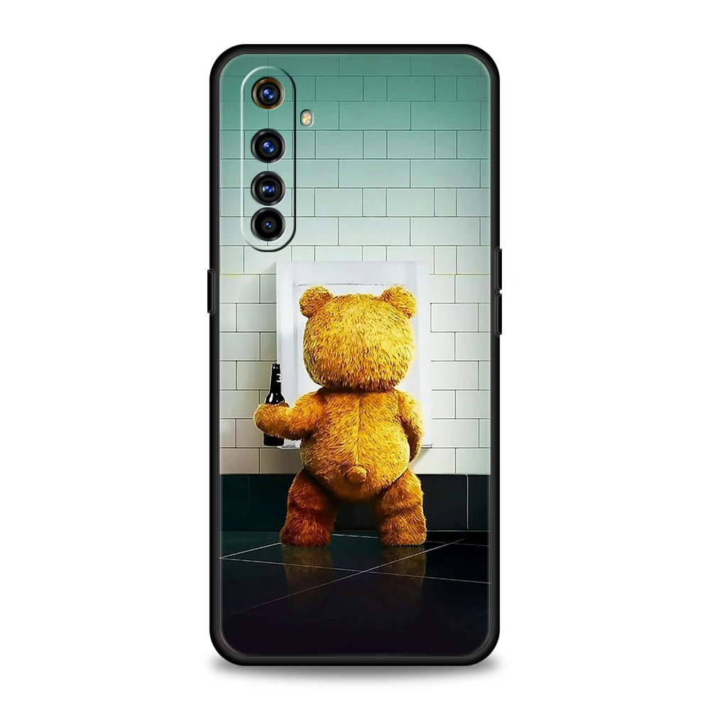 Funny Tedy Bear Soft Silicone For Realme 8i 9i 9 Pro Plus GT2 Pro C3 6 7 8 Pro C21 C11 C25 Pro 5G Shockproof Phone Cover Coque