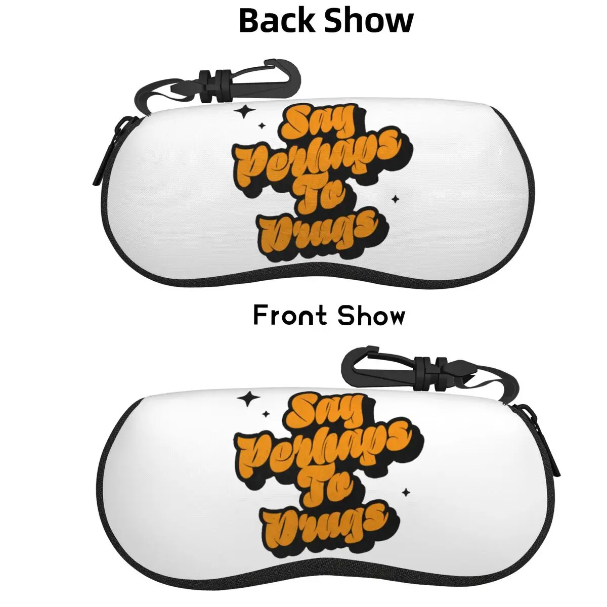 

Say Perhaps To Drugs Shell Glasses Case Protective Sunglasses Box Women Men Soft Eyeglasses Bag Pouch