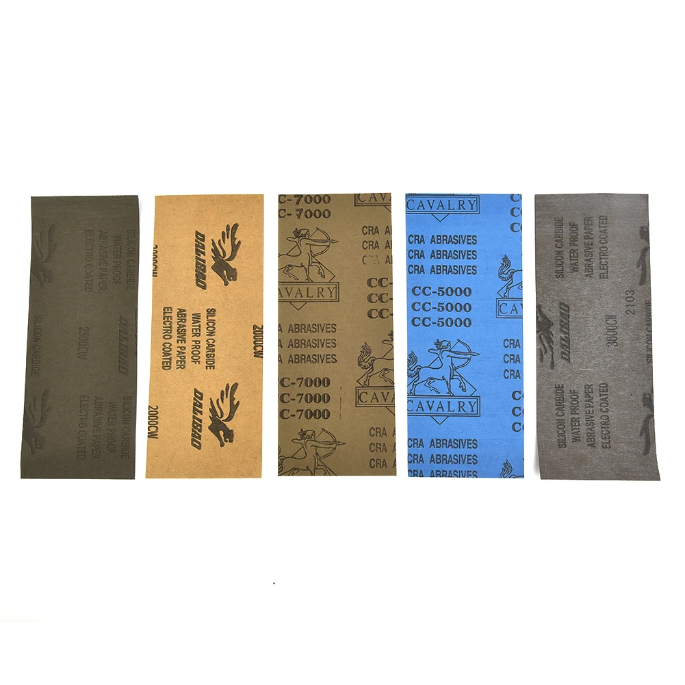 5PCS 230*93mm Sandpaper Soft Paper Base 2000 - 2500 3000 5000 7000Grit Wet And Dry For Processing-paint, Varnish -Filler - Tools