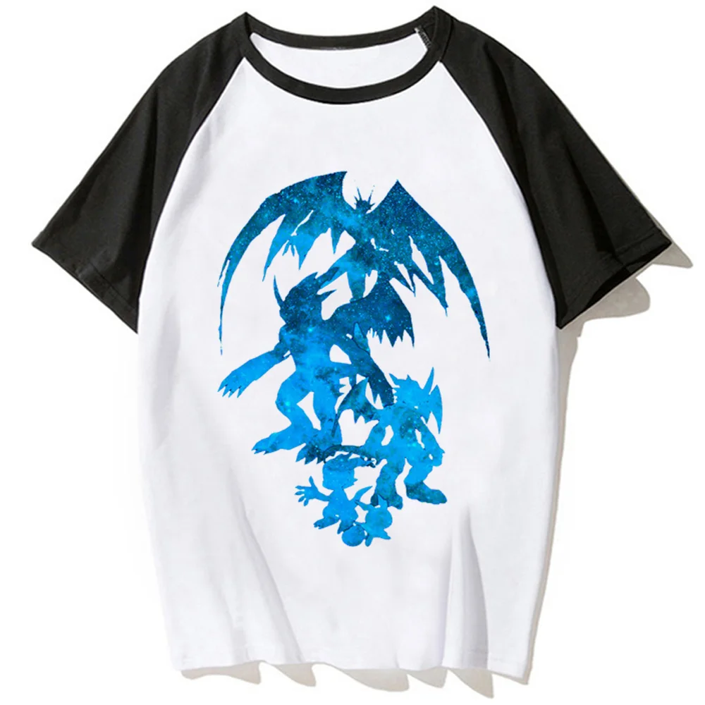 Digimon t-shirts women designer comic summer top girl harajuku manga funny clothes