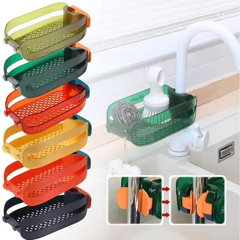 Sink Organizer Sponges Holder Durable Soap Storage Rack 2 In 1 Kitchenware Drying basket Supplies Household Kithen Accessories