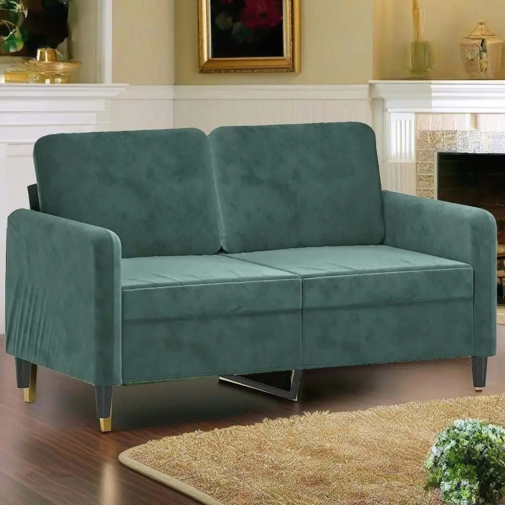 Luxurious 3-Piece Dark Green Velvet Sofa Set - Elegant Modern Living Room Furniture