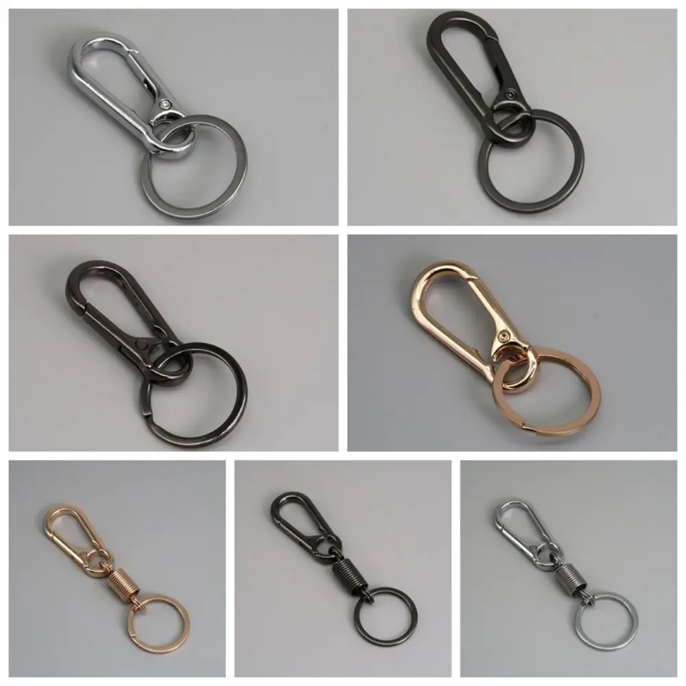 5pcs Bag Hanging Zinc Alloy Keychain Mountaineering Buckle Ornaments Spring Pendant Backpack Decor Key Decor Car Keyring