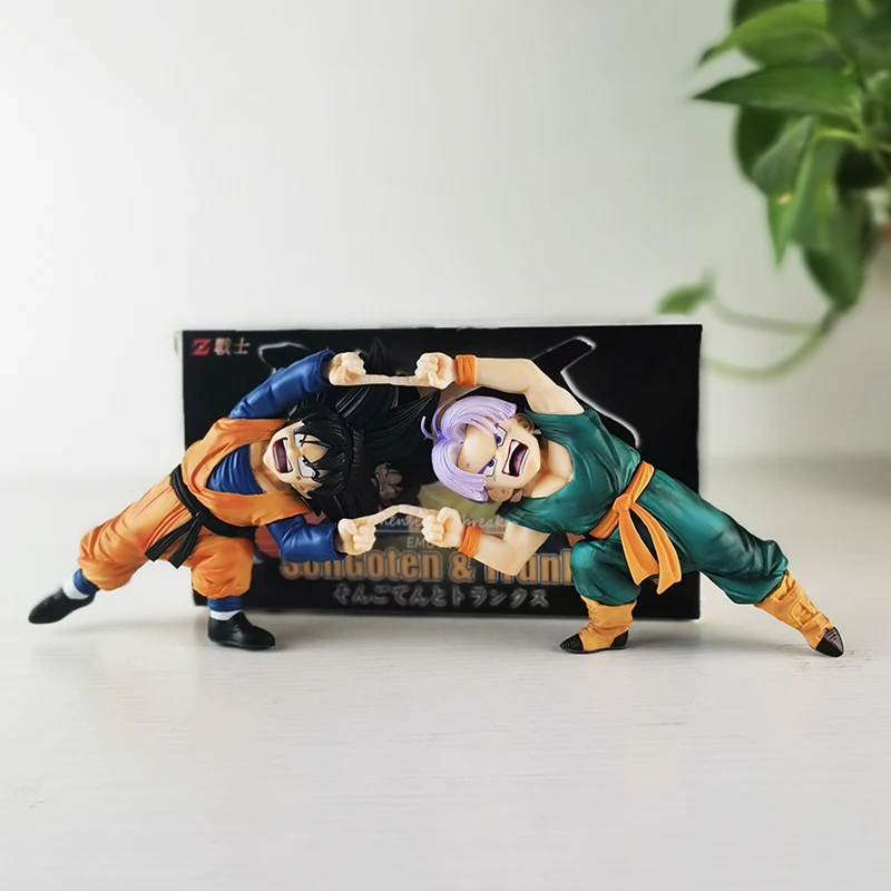 Dragon Ball Z Anime Garage Kit Son Goten Trunks Kombinasi Keterampilan Postur Figur Aksi Patung Pvc Koleksi Model Mainan Hadiah