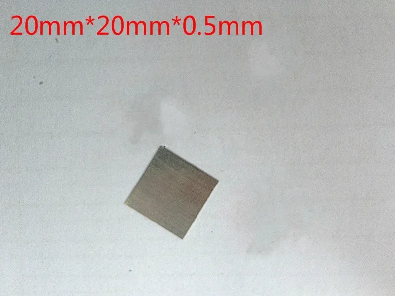 Pure platinum tablet, platinum plate electrode, purity: 99.99%, specification: 20*20*0.5mm.