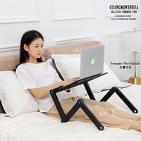 Adjustable Notebook Desk Portable ABS Laptop Stand Foldable Tablet Holder Ipad Workstation Riser for Recliner Bed Sofa Support